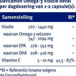 Davitamon Omega-3 Visolie 60 Capsules< Visolie|Omega 3