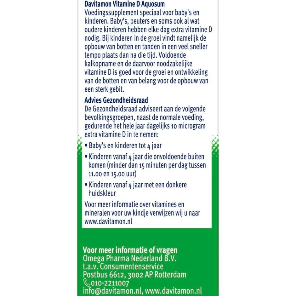 Vitamine D Aquosum Baby en Kind|Davitamon Discount
