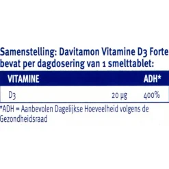 Davitamon Vitamine D Volwassenen Smelttabletten< Weerstand En Energie|Botten En Spieren