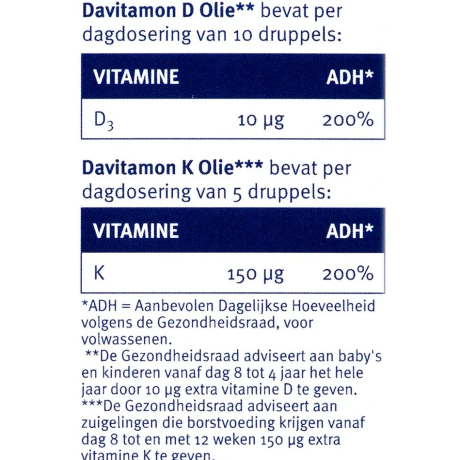 Vitamine K en D Olie|Davitamon Sale