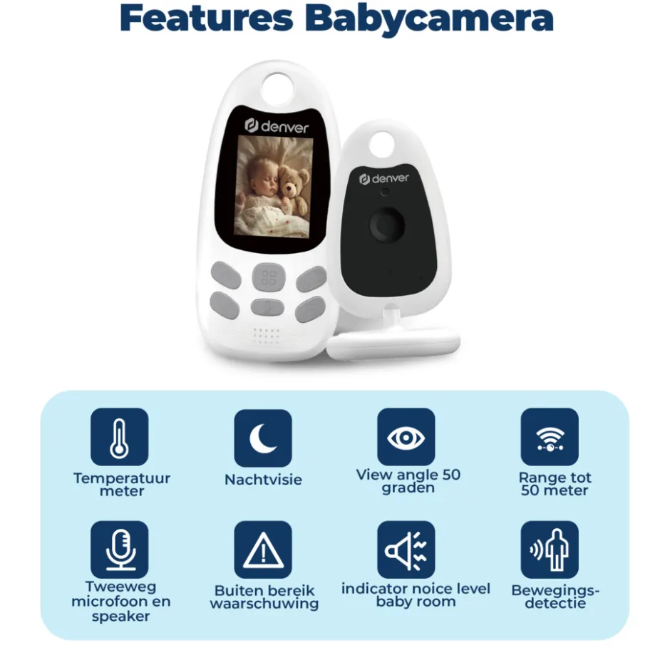 BC250 Babyfoon met Camera met Nachtvisie|Denver Online