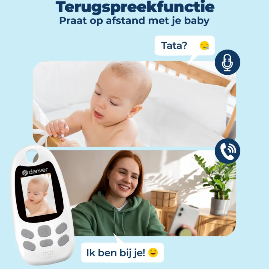 BC250 Babyfoon met Camera met Nachtvisie|Denver Online
