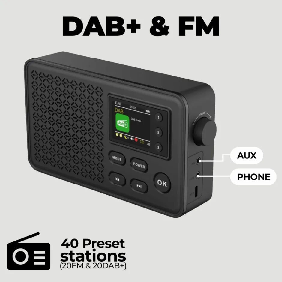 DAB57 DAB+/FM Radio met Bluetooth|Denver Discount