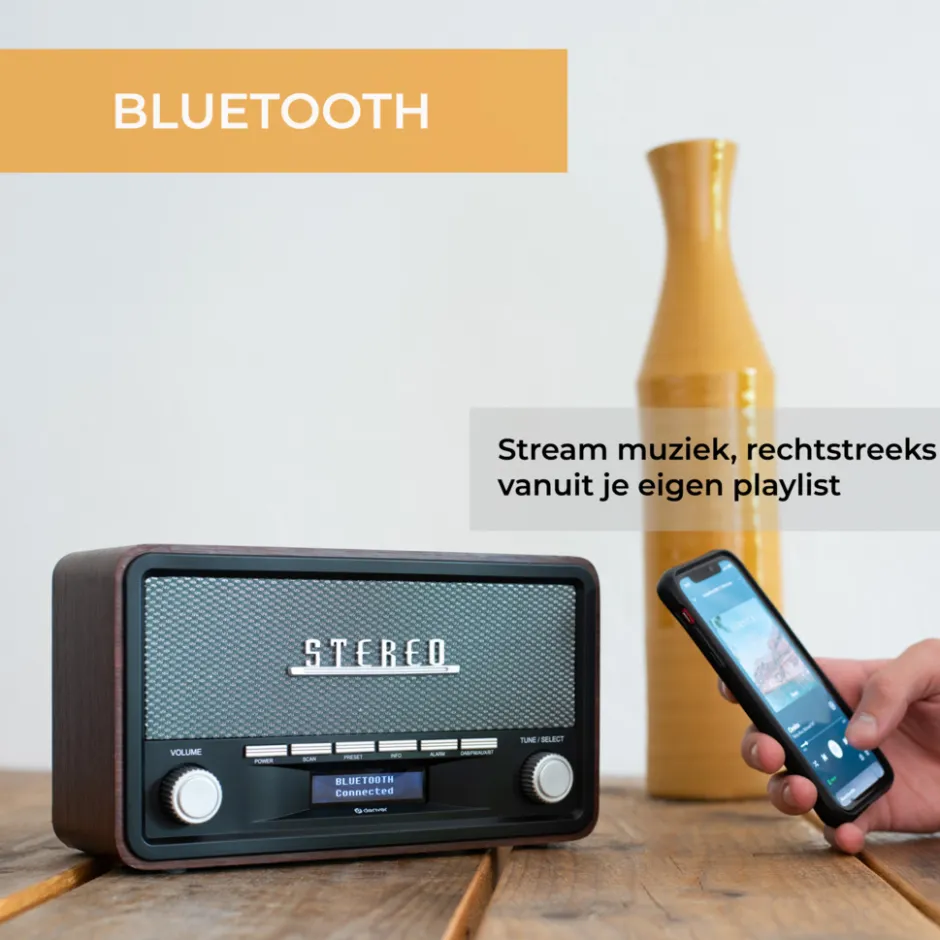 Denver DAB18 DAB+/FM Radio met Bluetooth< Verrassend Elektronica