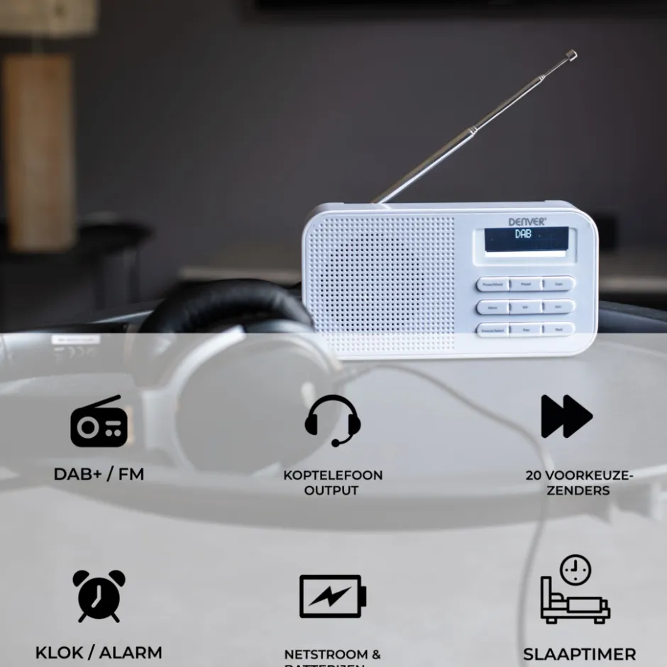 Denver DAB42W Noodradio DAB+/FM-radio met Bluetooth< Veiligheid
