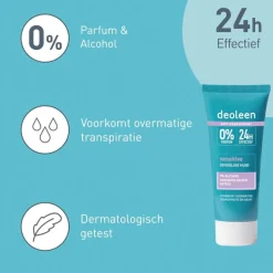 Deoleen Sensitive Antitranspirant Crème< Overmatig Transpireren