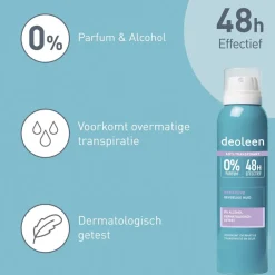 Deoleen Sensitive Antitranspirant Spray< Overmatig Transpireren