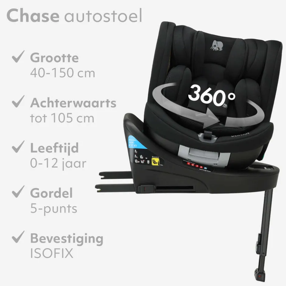 Chase i-Size Autostoel 0–36 kg 360° Isofix|Deryan Outlet