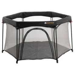 Mooiys Deryan Draagbare Kinderbox Zwart Vaste matrasbodem Reisbox campingbedje< Campingbedjes