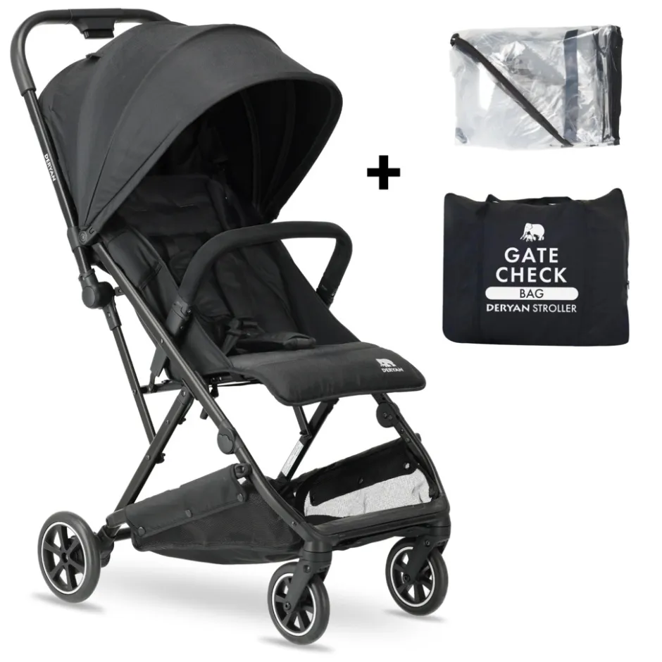 Deryan Easy Luxe Lichtgewicht Buggy + Regenhoes & Transporttas – Ideaal voor Onderweg< Buggy's