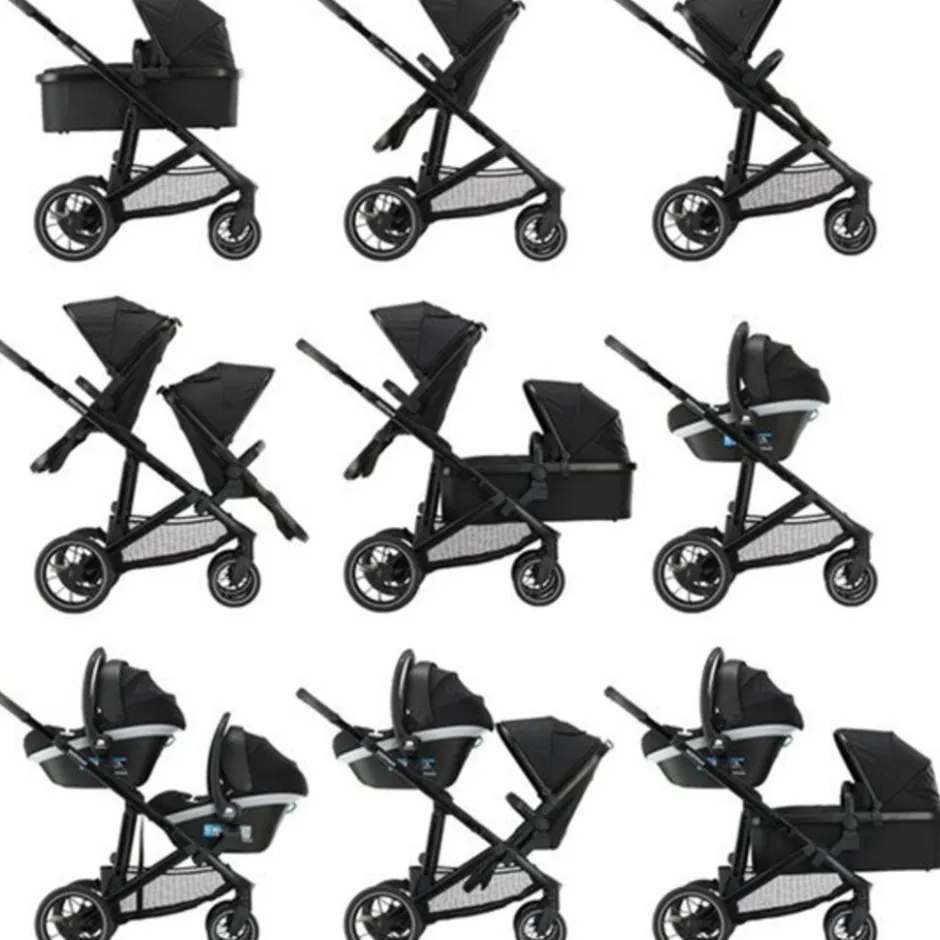 Deryan Evy V2 DUO Kinderwagen 2in1< Duowagens En Tweelingwagens