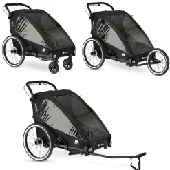 Deryan Fietskar V2 Wandelwagen en hardloopkinderwagen 2 persoons|