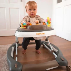 Deryan 4-in-1 inklapbare Loopstoel met speelset en dienblad< Loopstoelen
