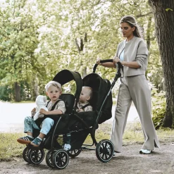 Deryan Luxe Elena Dubbele buggy Inclusief regenhoes< Duowagens En Tweelingwagens