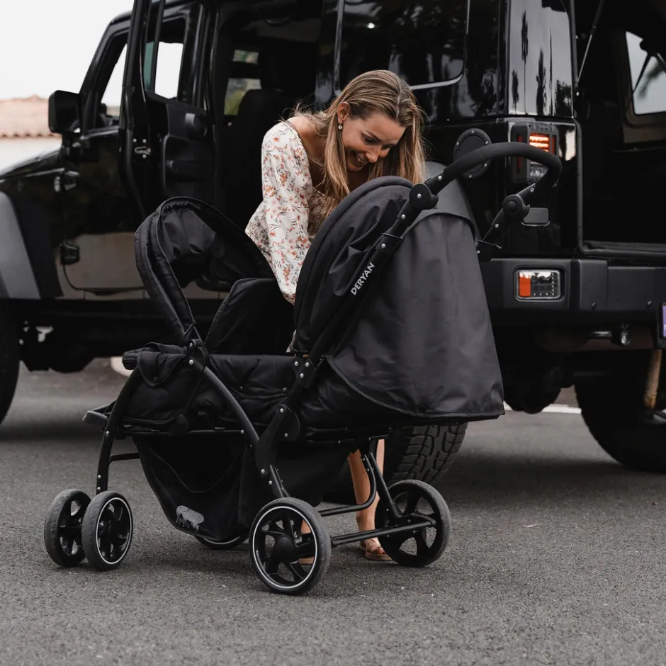 Deryan Luxe Elena Dubbele buggy Inclusief regenhoes< Duowagens En Tweelingwagens