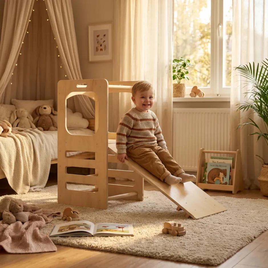Deryan Luxe Houten Klimtoren Met Glijbaan Speeltoren| Sale