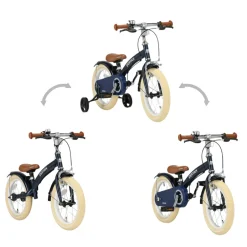 Deryan Luxe Kinderfiets 14 Inch 3 in 1 Loopfiets< Fietsen En Rijden