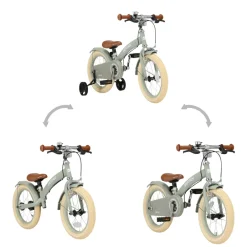 Deryan Luxe Kinderfiets 12 Inch 3 in 1 Loopfiets< Fietsen En Rijden