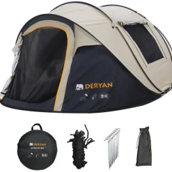 Deryan Luxe Pop-Up Tent 4P UV50+ 5000mm< Buiten En Vrije Tijd