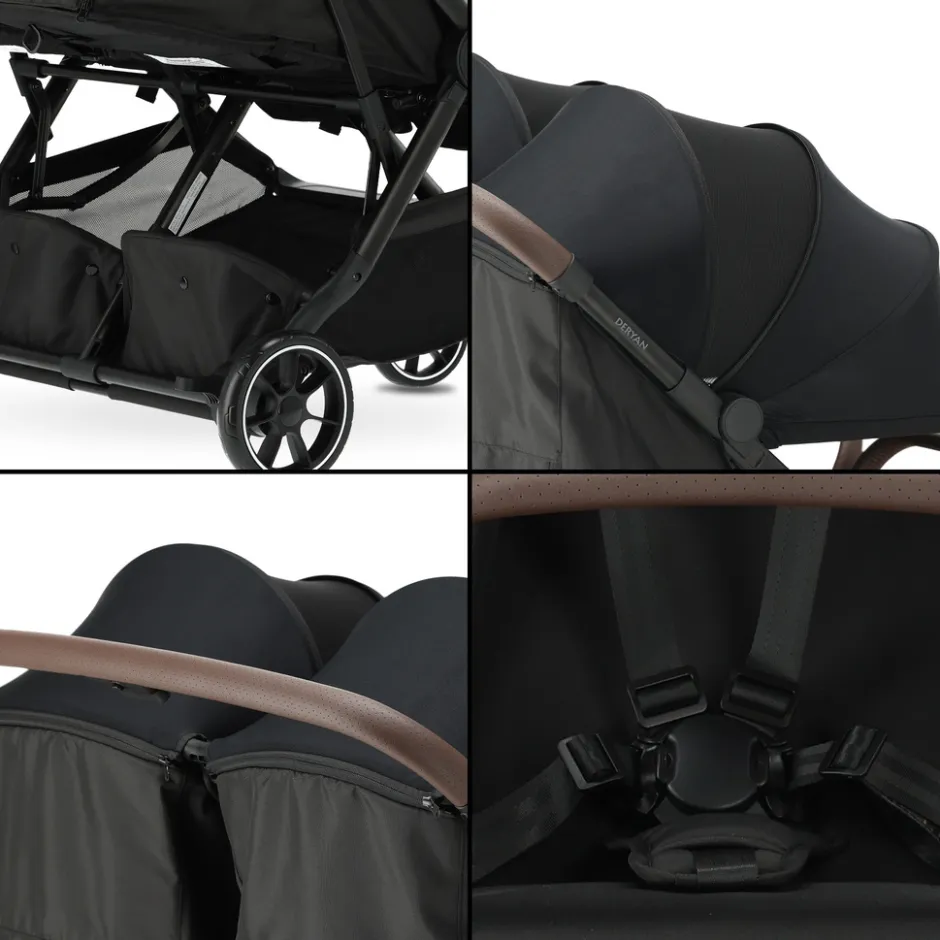 Deryan Luxe Rolo X2 V2 Duo Buggy< Duowagens En Tweelingwagens