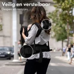 Deryan Pack Luxe Ergonomische draagzak Babydrager met opbergvakjes< Draagzakken