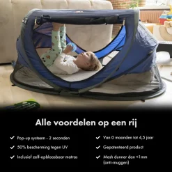 Peuter Luxe Campingbedje Inclusief zelfopblaasbare matras|Deryan Clearance
