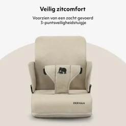 Deryan Travel Booster Stoelverhoger Inclusief Bevestigingsriem| Clearance