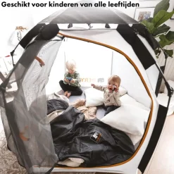Deryan Up To Go Kinderbox Draagbare Kinderbox Pop Up Reisbox Strandtent Cream< Campingbedjes