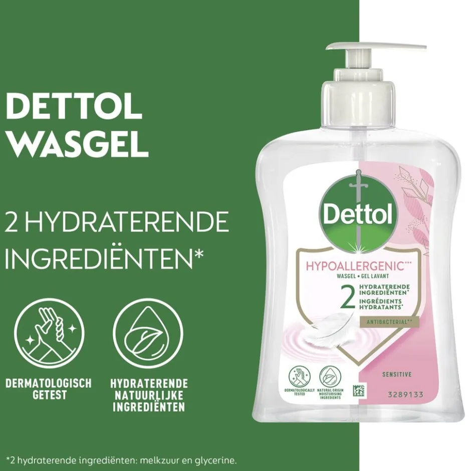 Dettol Antibacteriële Wasgel voor Gevoelige Huid< Handzeep