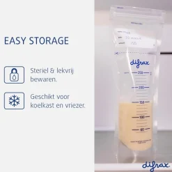Difrax Moedermelk bewaarzakjes - 40 stuks< Borstvoedingsaccessoires