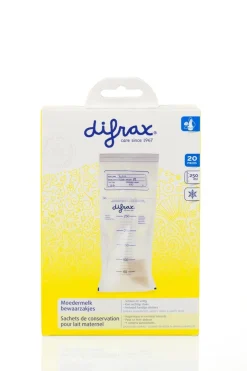 Difrax Moedermelk bewaarzakjes - 80 stuks< Borstvoedingsaccessoires