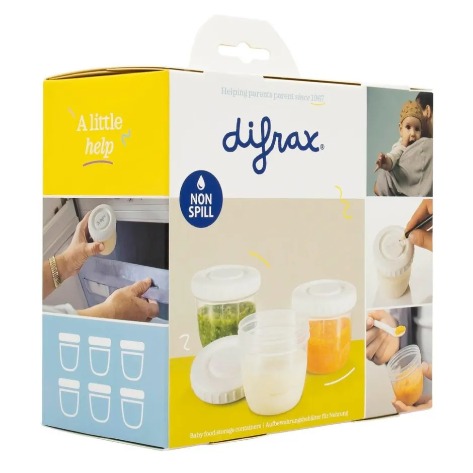 Difrax Moedermelk en babyvoeding bewaarbakjes - 12 stuks< Borstvoedingsaccessoires|Flesvoedingsaccessoires