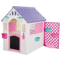 Garden Wit/Roze Speelhuisje met Accessoires|Dolu Discount