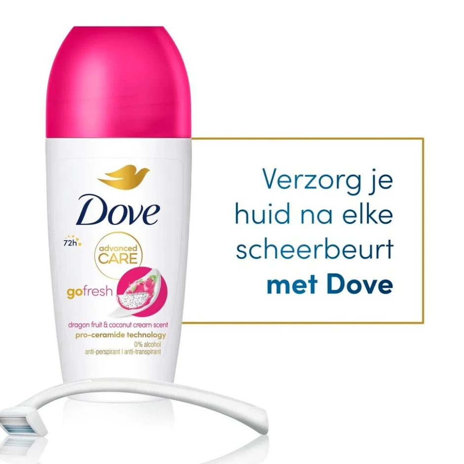 Dove Advanced Care Go Fresh Dragon Fruit & Coconut Cream Antitranspirant Deodorant Roller< Deoroller