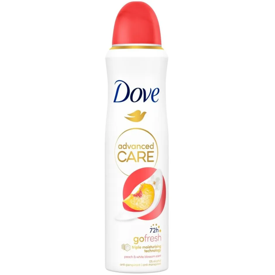 Advanced Care Go Fresh Peach & White Blossom Antitranspirant Deodorant Spray|Dove Clearance