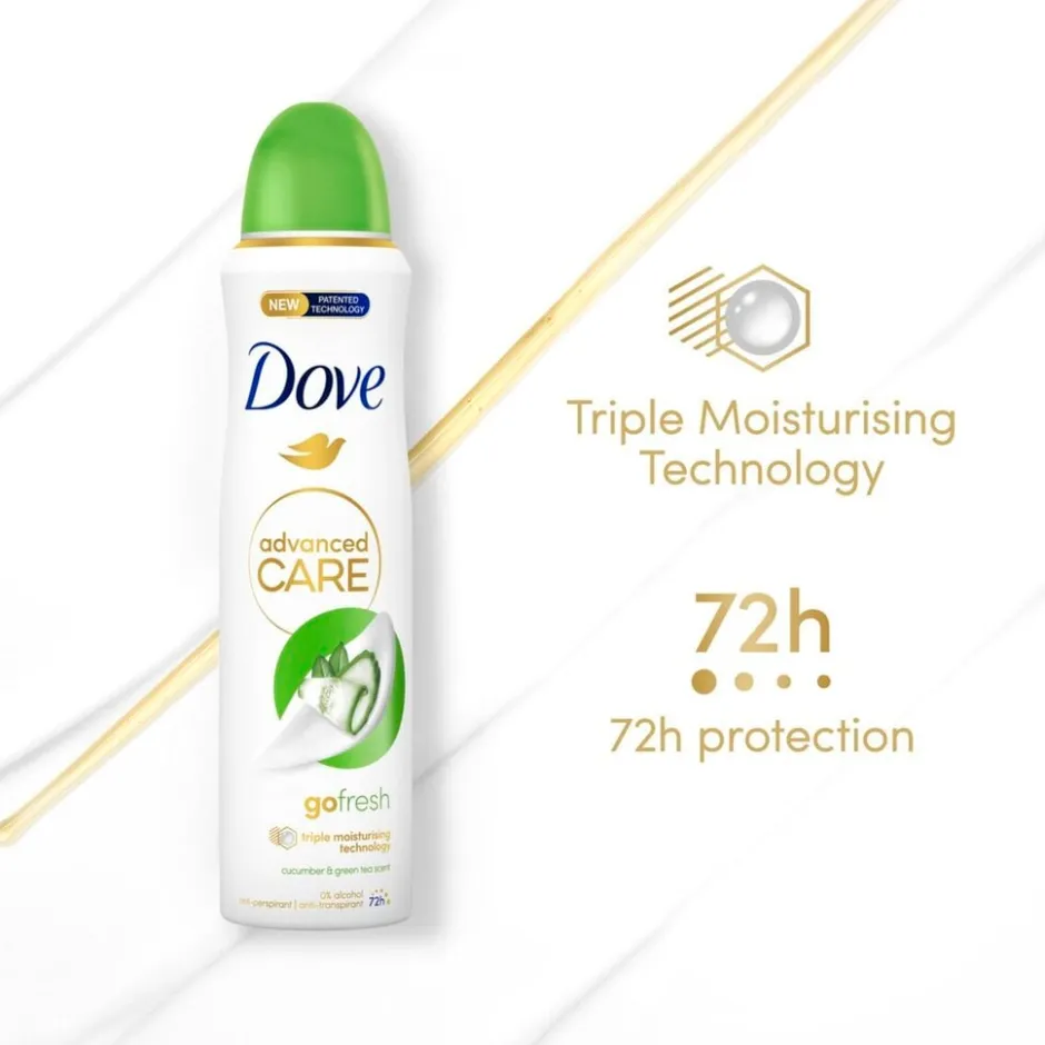 Advanced Care Go Fresh Cucumber & Green Tea Antitranspirant Deodorant Spray|Dove Outlet