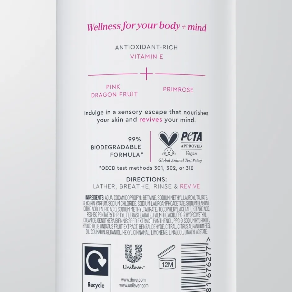 Dove Body+Mind Dragon Fruit & Primrose Oil Douchegel< Douchegel