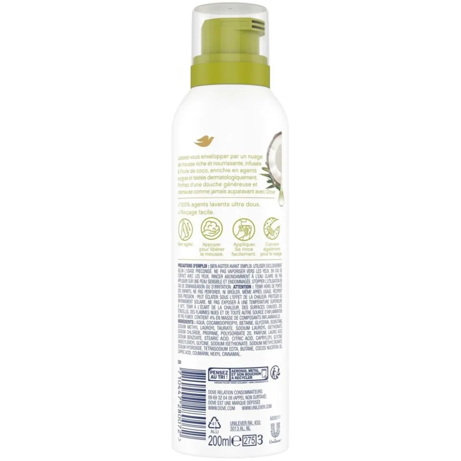 Dove Coconut Oil Shower Mousse< Doucheschuim