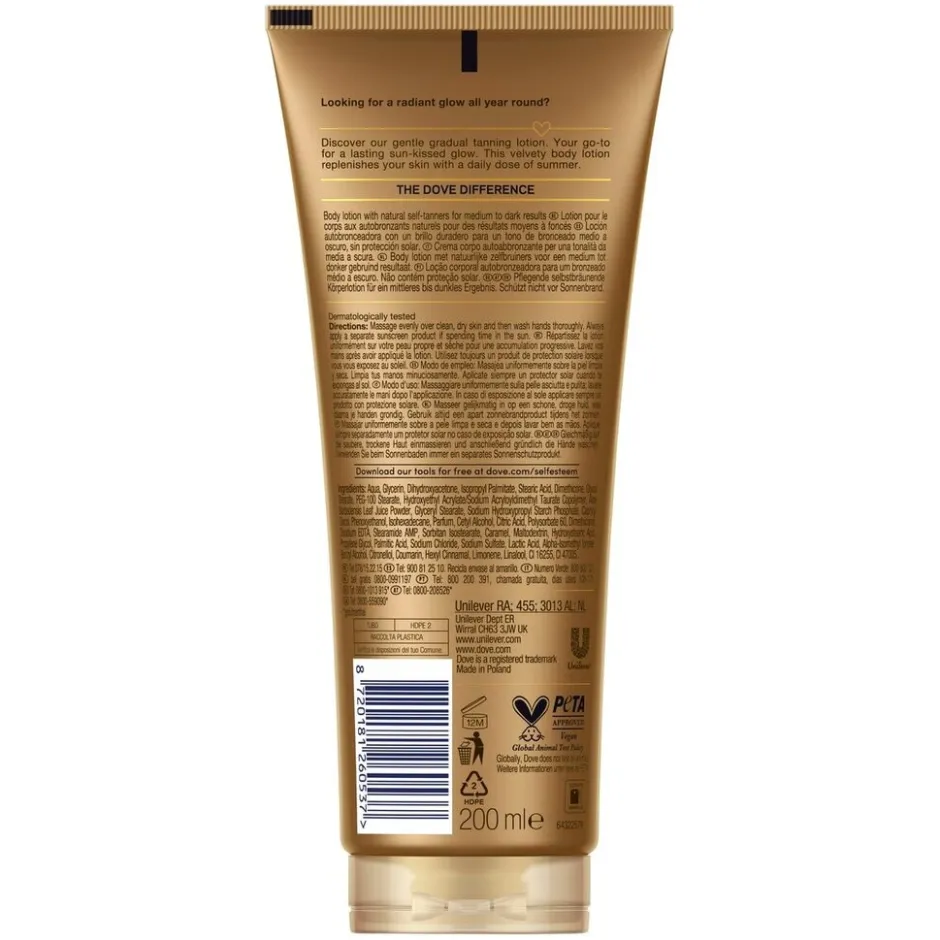 Dove DermaSpa Summer Revived Dark Bodylotion< Bodylotion