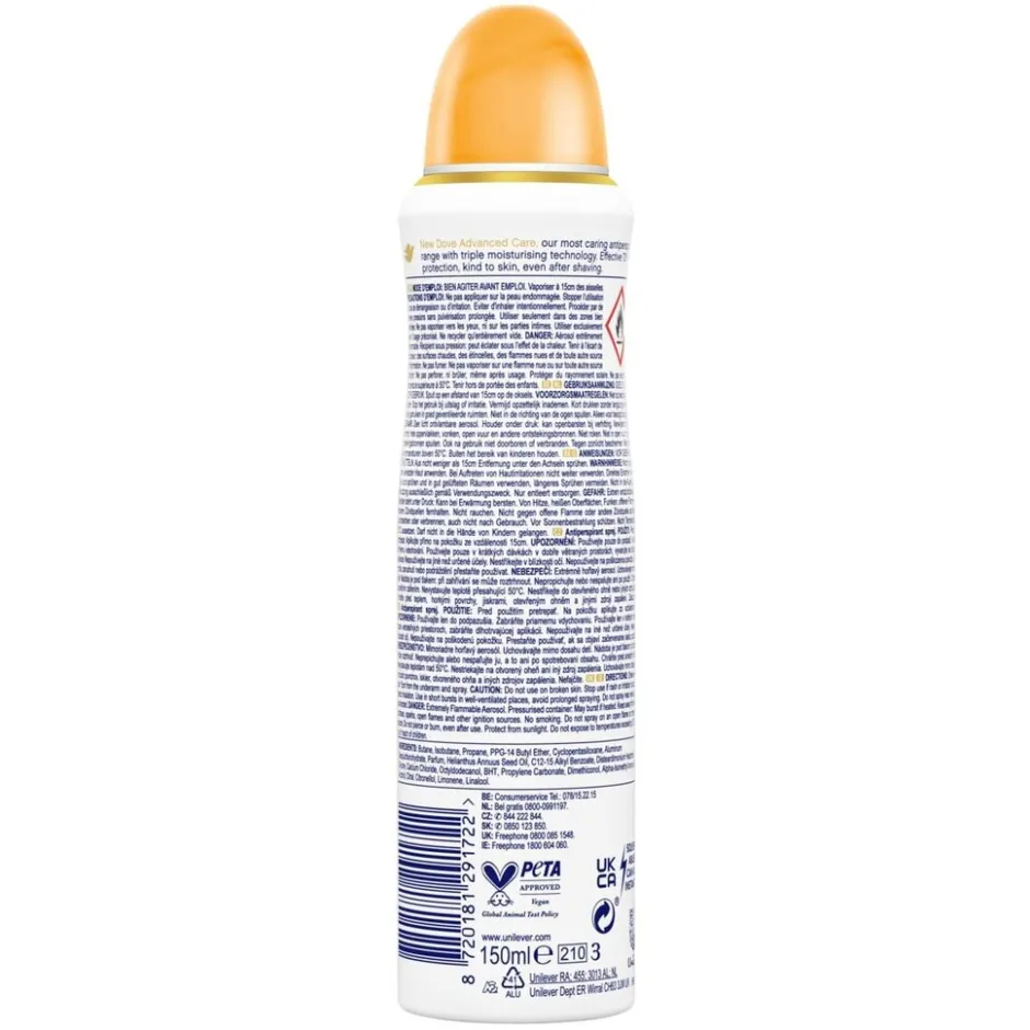 Dove Go Fresh Passion Fruit & Lemongrass Antitranspirant Spray< Deospray