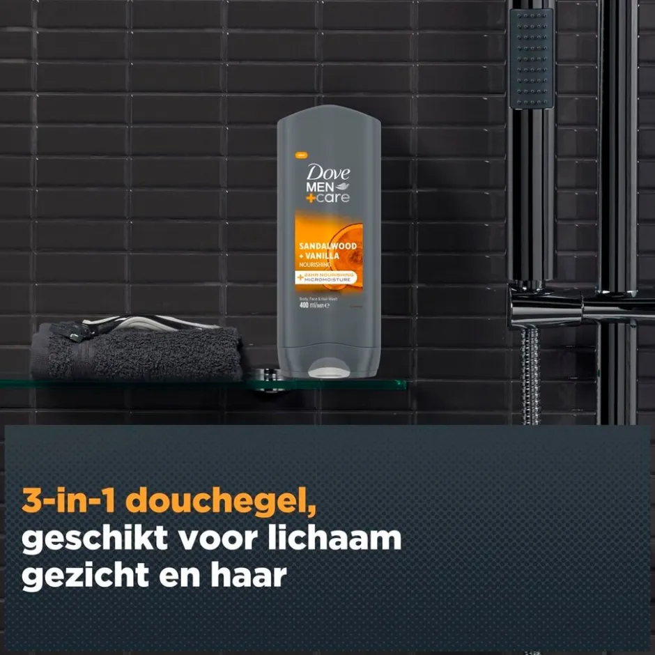 Dove Men +Care Sandalwood & Vanilla 3-in-1 Douchegel< Douchegel