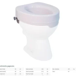 Drive Toiletverhoger Ticco 2G Ergonomisch 10 cm Zonder Deksel| Clearance
