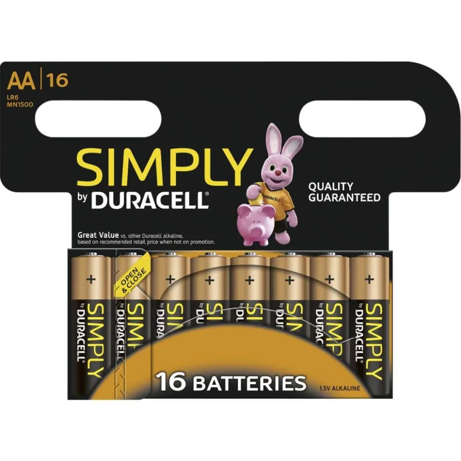 Duracell Simply AA Batterijen< Batterijen
