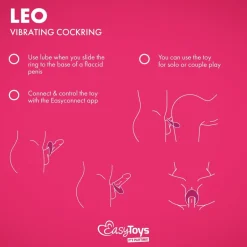 EasyConnect Vibrerende Cockring Leo Bediening met App< Seksspeeltjes