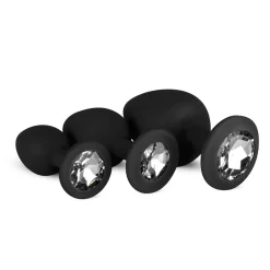 Anal Collection Siliconen Buttplugset Met Diamantjes|EasyToys Best