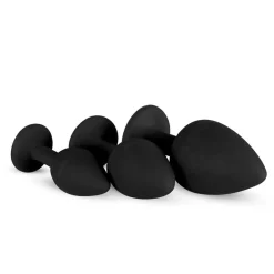 Anal Collection Siliconen Buttplugset Met Diamantjes|EasyToys Best