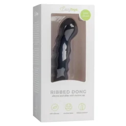 EasyToys Ribbed Dong Siliconen Anal Dildo with Suction Cup< Seksspeeltjes
