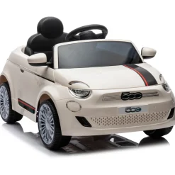 Wit Elektrische Fiat 500 Kinderauto|Eco Toys Online