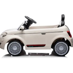 Wit Elektrische Fiat 500 Kinderauto|Eco Toys Online