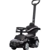 Zwart Mercedes Benz Loopauto met Duwstang|Eco Toys Outlet